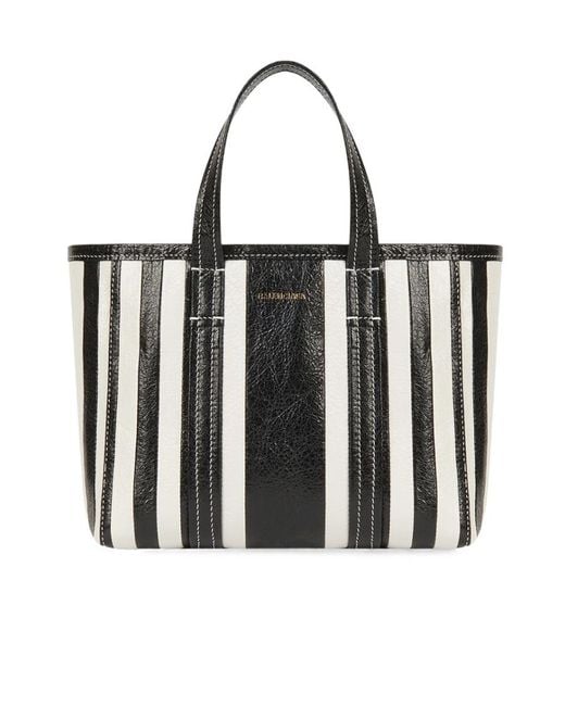 Balenciaga Black Barbes East-West Small Shopper Tote Bag
