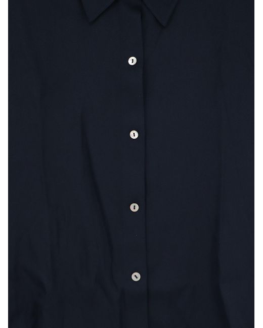 Vince Blue Classic Collar Button-Up Shirt