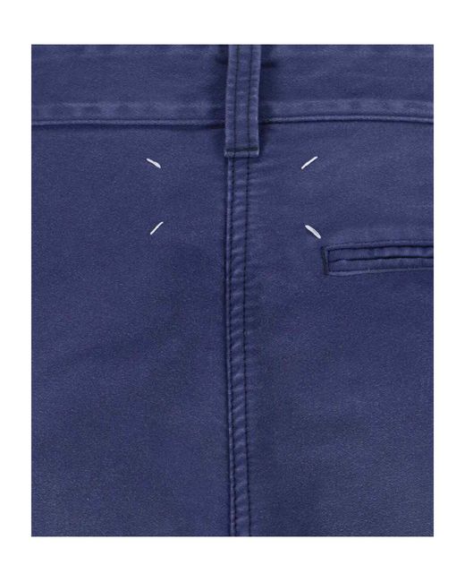 Maison Margiela Blue Wide-Leg Trousers for men