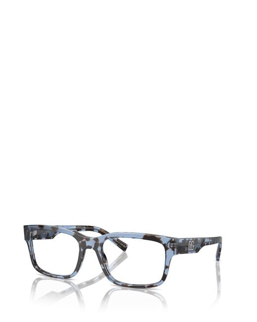 Dolce & Gabbana White Eyewear Rectangular Frame Glasses for men