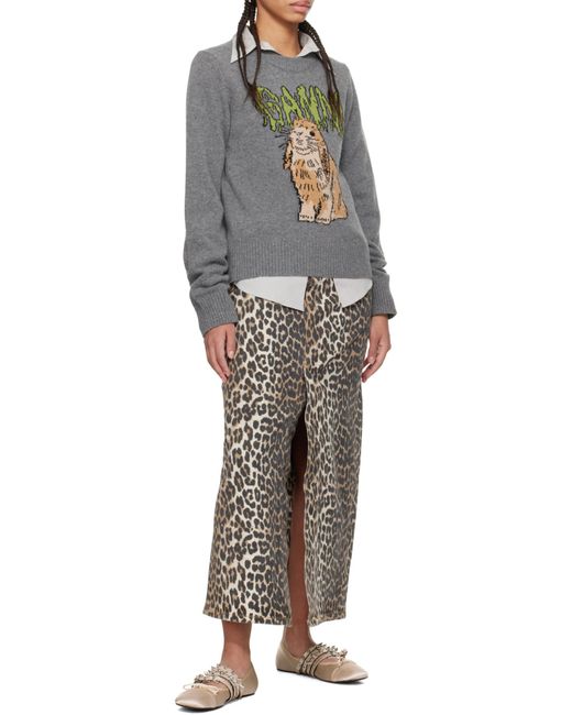 Ganni Gray Knitwear