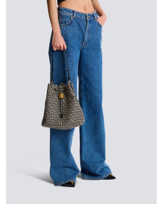 Balmain Black Pulse Monogram Jacquard Backpack