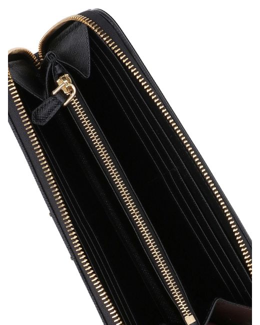 Prada Black Triangle-Logo Econyl Wallet