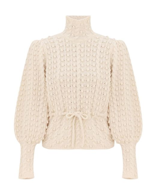 Zimmermann Natural Long-Sleeved Sweater