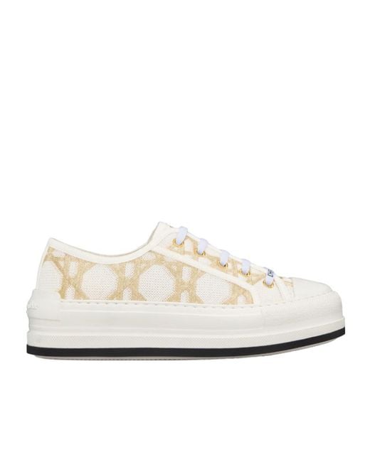 Dior White Christian Walkn Platform Sneakers