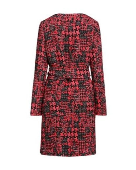 Dolce & Gabbana Red Tweed Coat