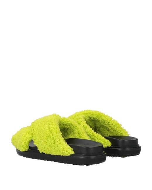 Marni Yellow Round Toe Sandals