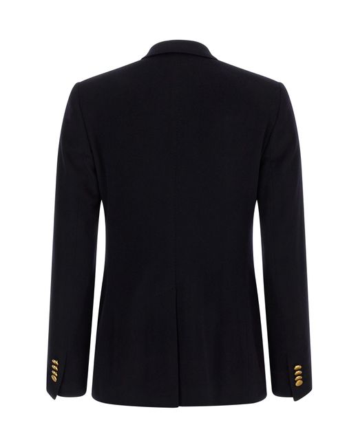 Tagliatore Black Double-Breasted Tailored Blazer