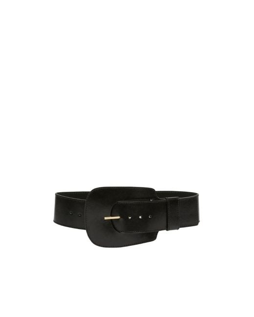 Sportmax Black Wide Buckle Belt