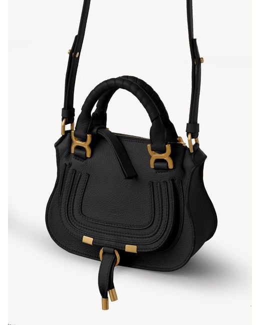 Chloé Black Chloé Marcie Mini Double Carry Tote Bag