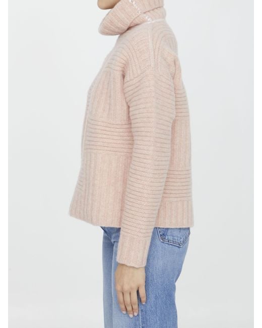 Bottega Veneta Blue Turtleneck Knitted Jumper