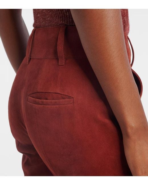 Gabriela Hearst Red Casual Trousers With Belt Loops