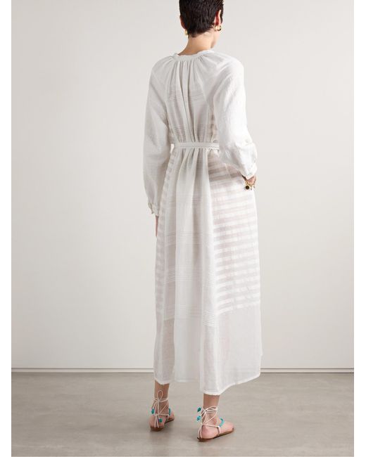 Lemlem White Lightweight Pure Cotton Dress