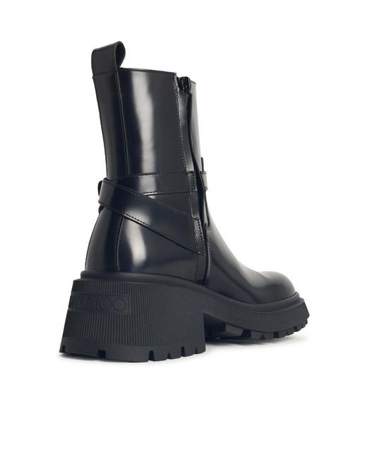 Jimmy Choo Blue Conny Flat Ankle Boots