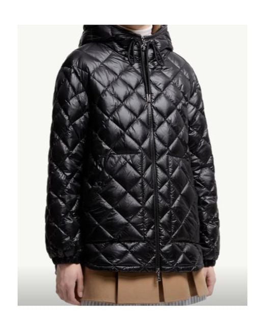 Moncler Black Camicia Zip-Up Quilted Jacket