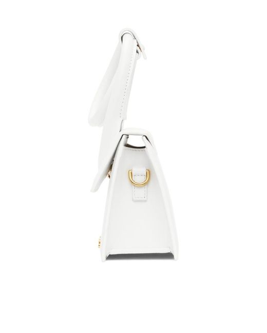 Jacquemus White Le Chiquito Noeud Coiled Handbag