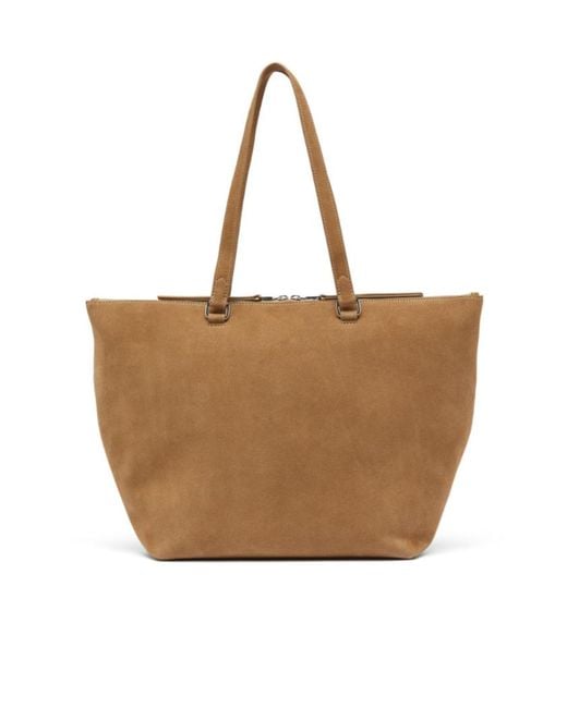 DIESEL Brown 1Dr Dome-Suede Tote With Oval D Logo for men