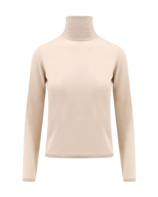 Max Mara Natural Adda Turtleneck Long-Sleeved Jumper