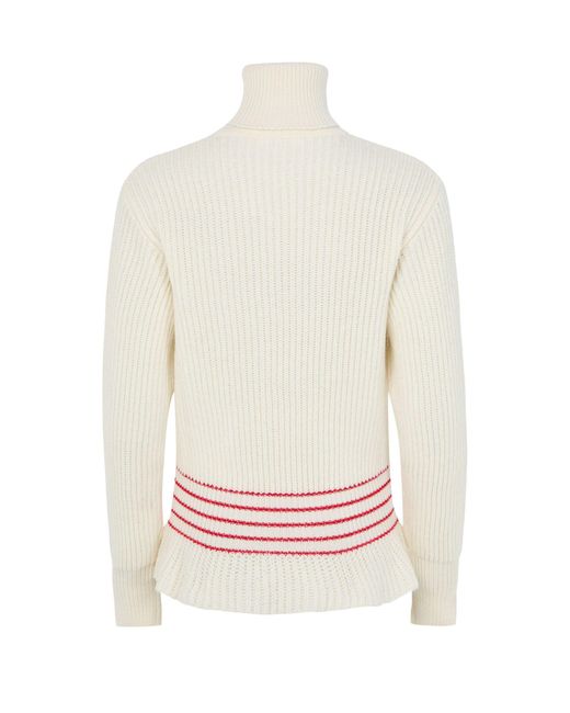 Chloé White High-Neck Long-Sleeved Sweater