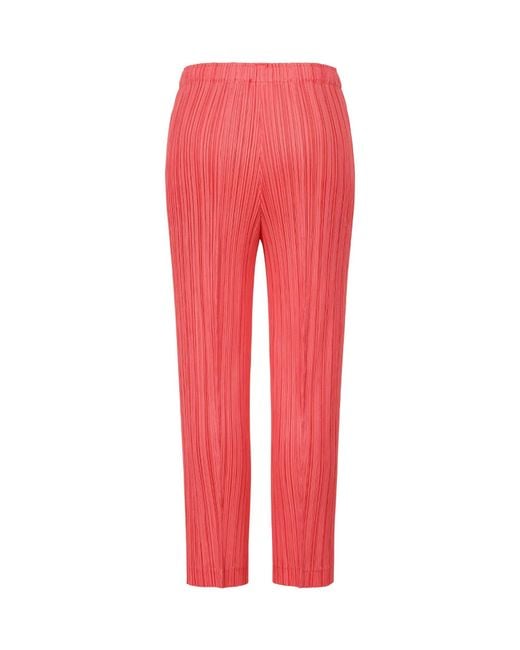 Pleats Please Issey Miyake Red Pleats Please Issey Miyake Thicker Bottoms 1 Trousers
