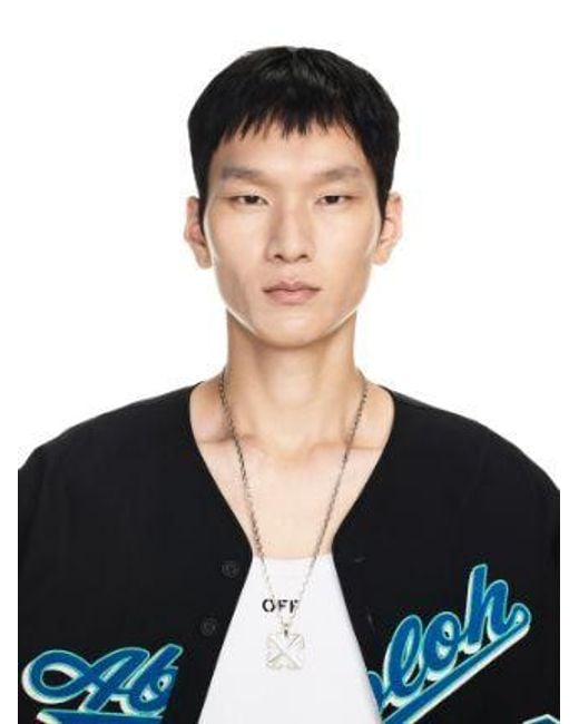 Off-White c/o Virgil Abloh White Arrows Chain-Link Necklace for men