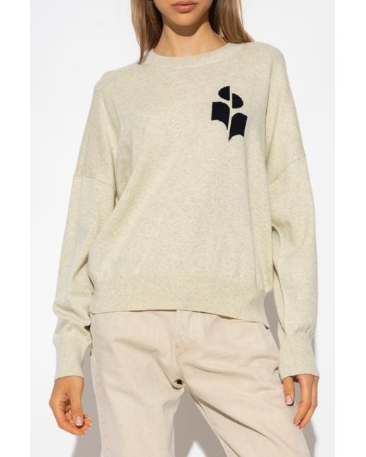Isabel Marant Natural Round Neck Long-Sleeved Sweater