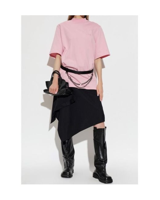 The Attico Pink Short-Sleeved T-Shirt