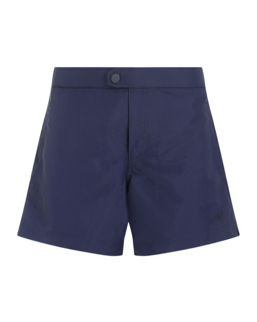Brioni Blue Zip-Up Swim Shorts for men