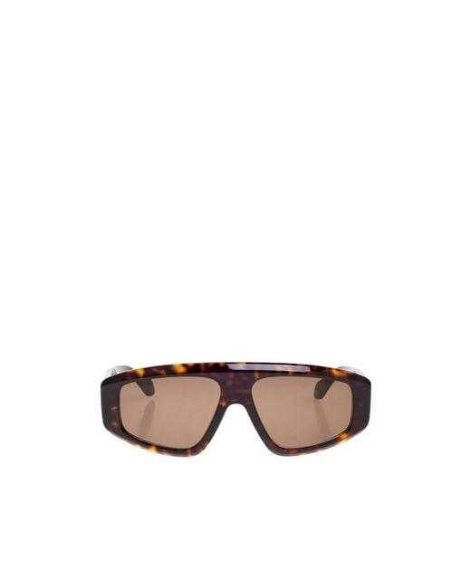 Alaïa Multicolor Tortoiseshell-Effect Mask-Frame Sunglasses