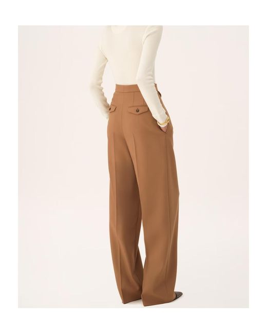 Chloé Natural Flap-Pockets Trousers