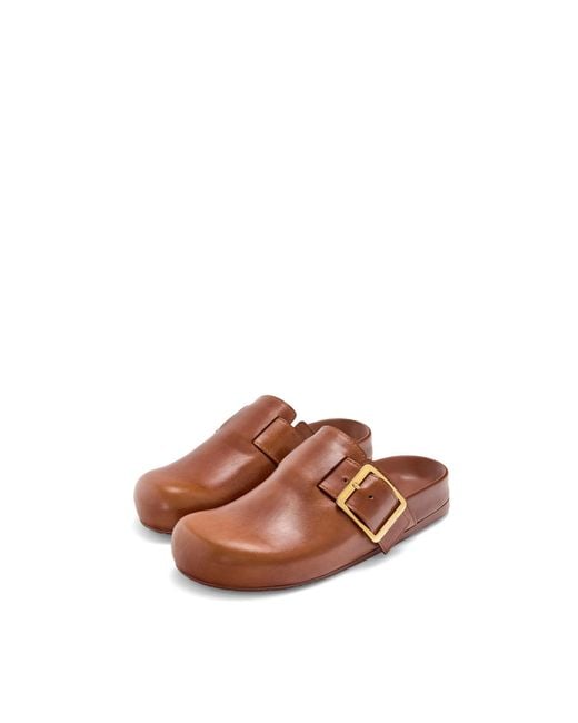 Loewe Brown Ease Buckle Mule