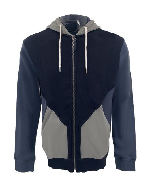 Armani Jeans Blue Hoded Zipper Casual Jacket for men