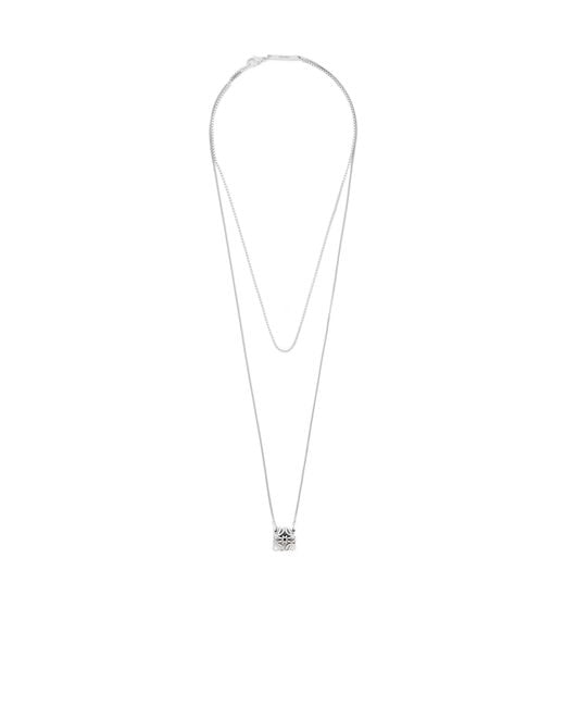 Loewe White Anagram Bombé Necklace