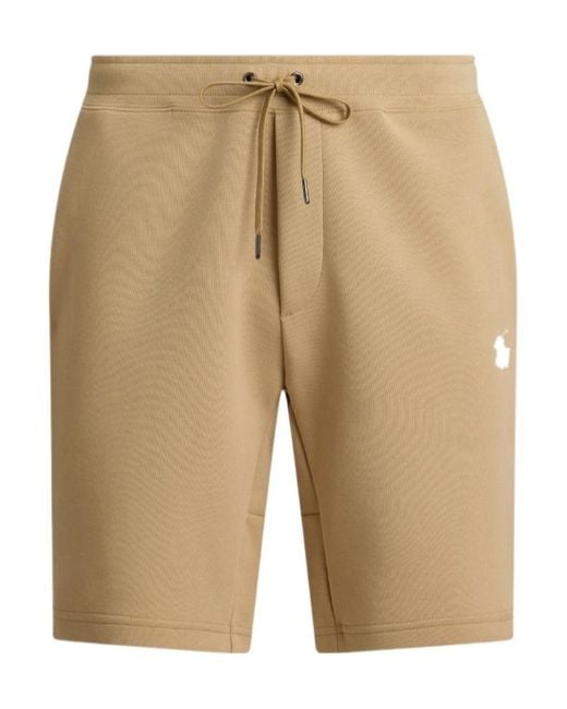 Polo Ralph Lauren Natural Logo-Embroidered Drawstring Shorts for men