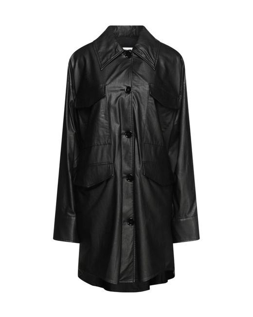 MM6 by Maison Margiela Black Full-Length Jackets