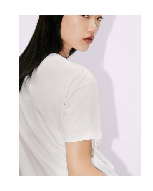 KENZO White Logo Printed Crewneck T-Shirt