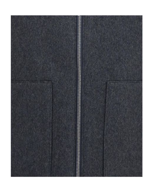 Lardini Blue High Neck Zip Vest for men