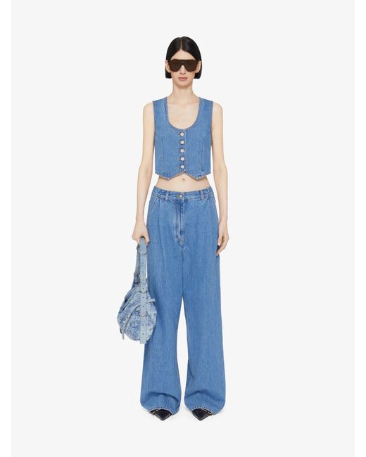 Givenchy Blue Wide-Leg Baggy Jeans