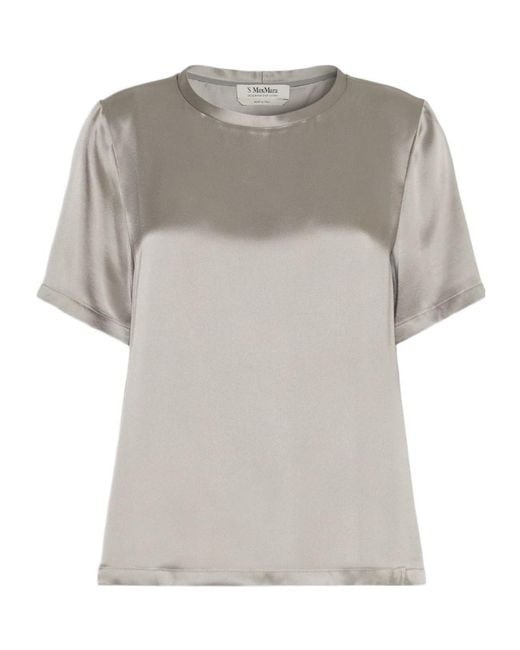 Max Mara Gray Short-Sleeved T-Shirt