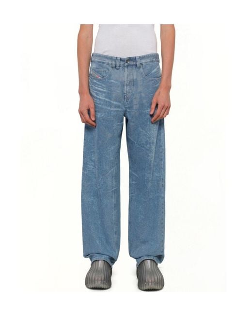 DIESEL Blue 2001 D-Macro-Fsi-1 L32 Relaxed Jeans for men