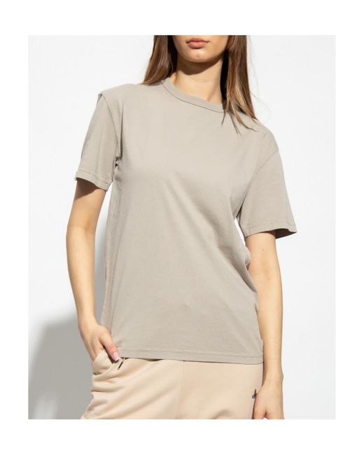T By Alexander Wang White Logo-Print T-Shirt