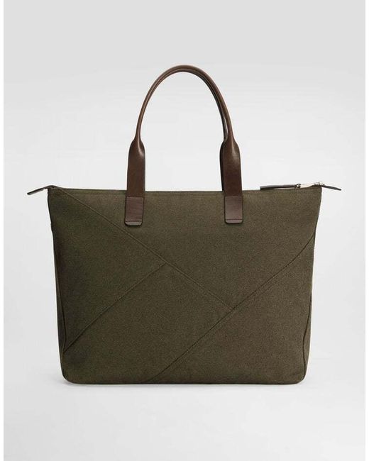 Dolce & Gabbana Green Adamo Patchwork Tote Bag for men