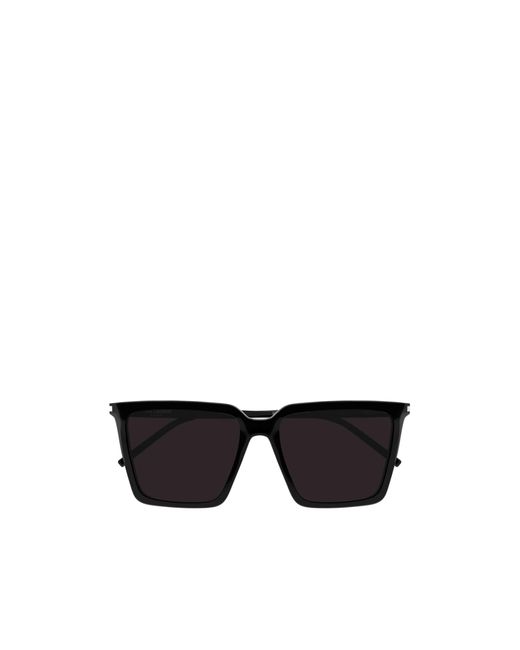Saint Laurent Black Full Frame Logo Sunglasses