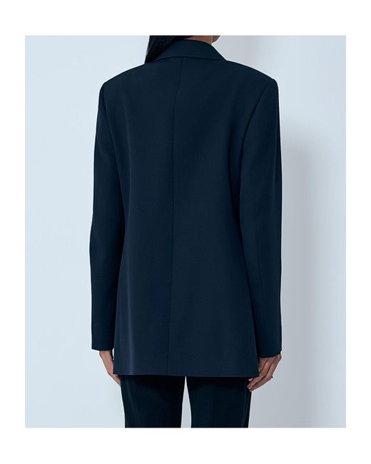 Jil Sander Blue Gabardine Double Breasted Blazer