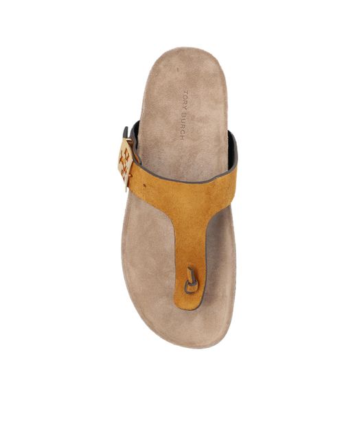 Tory Burch Brown Toe Slippers