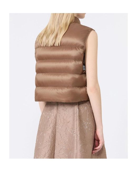 Max Mara Brown The Cube Mtcfavilla Quilted Puffer Jacket