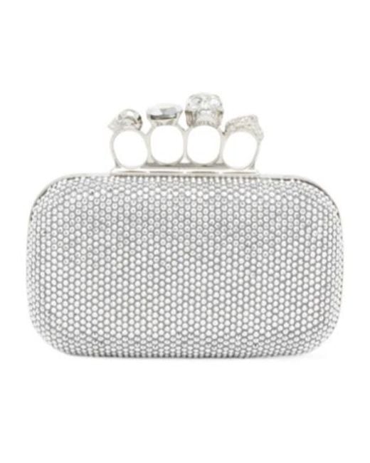 McQueen Gray Knuckle Clutch