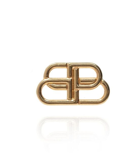 Balenciaga Metallic Bb Stud Earrings