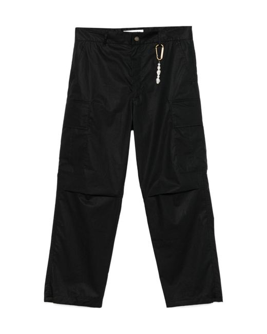 DARKPARK Black Saint Logo Patch Cargo Pants for men