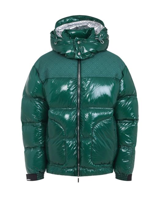 Casablanca Green Logo Hood Down Jacket for men